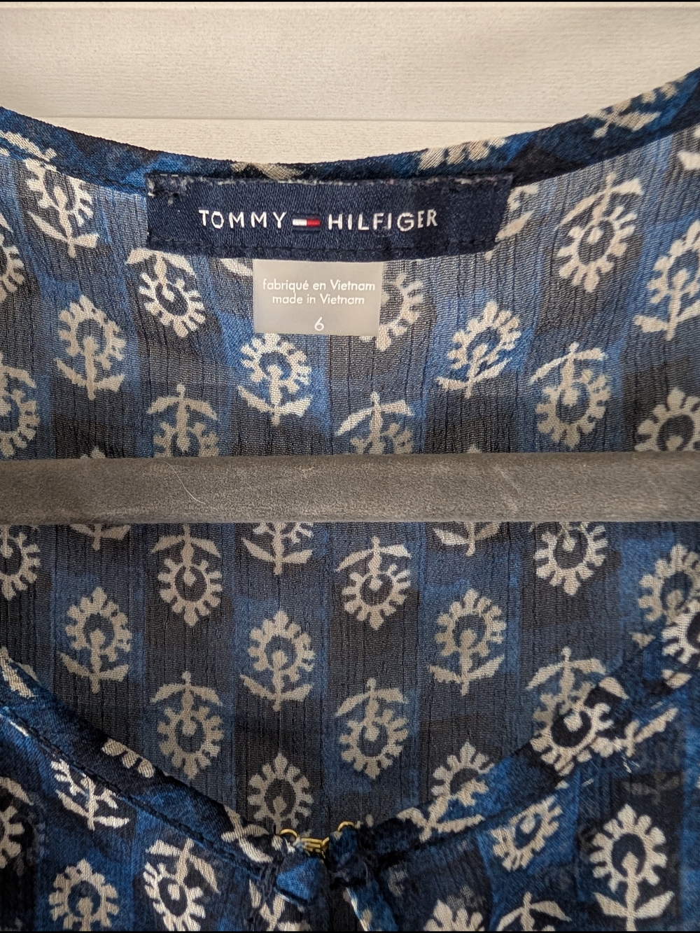 Tommy Hilfiger Coastal Boho Sheer Swimsuit Cover Up Dress Blue Women's S - Picture 4 of 7